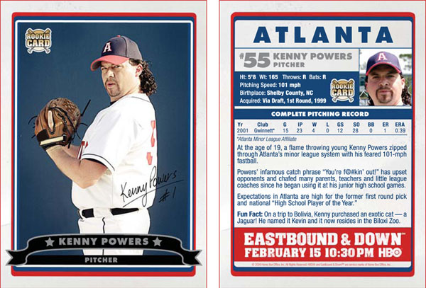 Web design Kenny powers card based design