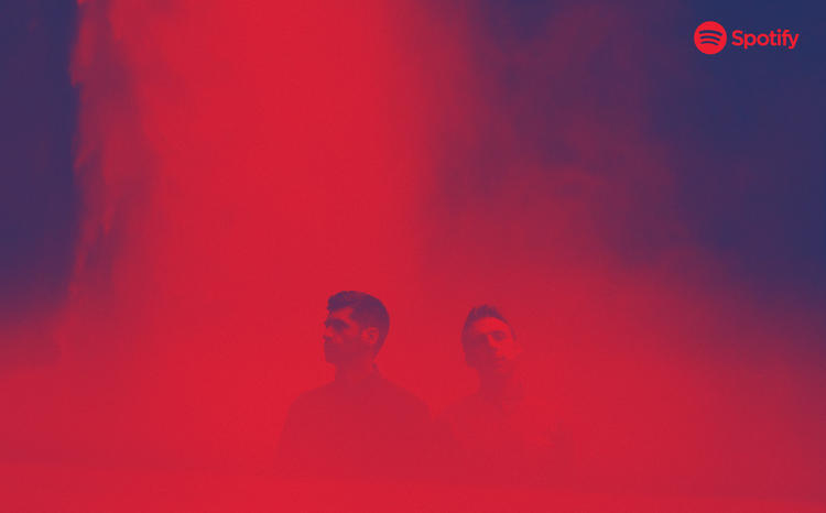 Web design Spotify vibrant colors
