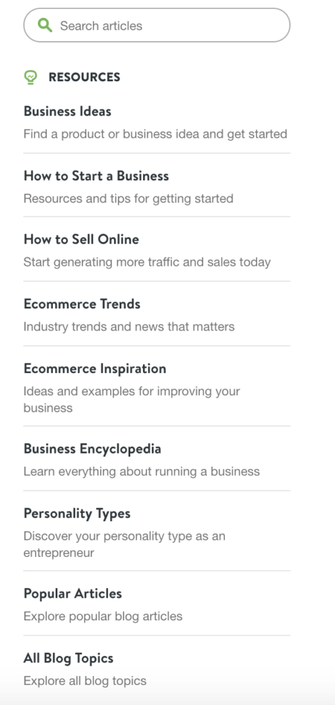 Shopify example of content marketing for SaaS 